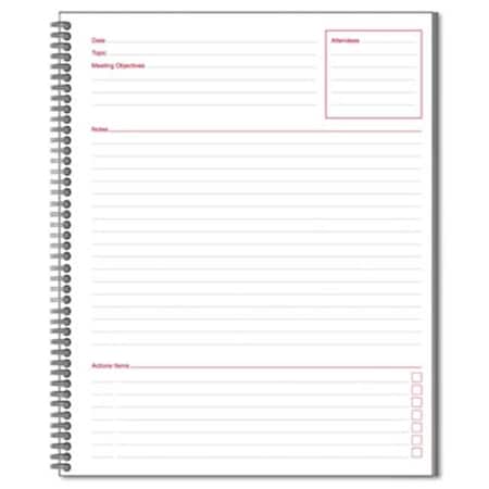Mead 06132 Cambridge Limited Meeting Notebook- 8 1/2 X 11- 80 Ruled Sheets